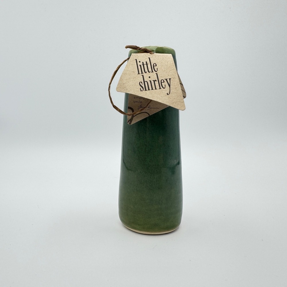 Material Good Little Shirley Tall Vase Canal Beach Glass Green Ceramic Bud Vase